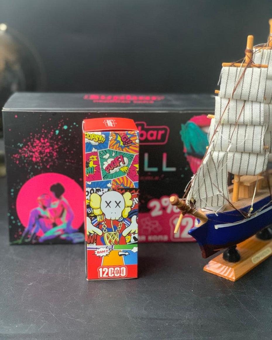 SUPBAR DISPOSABLE/RECHARGEABLE VAPE 12K PUFF